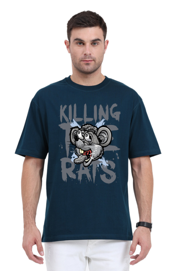 Killing Rats Oversized Printed T-Shirt